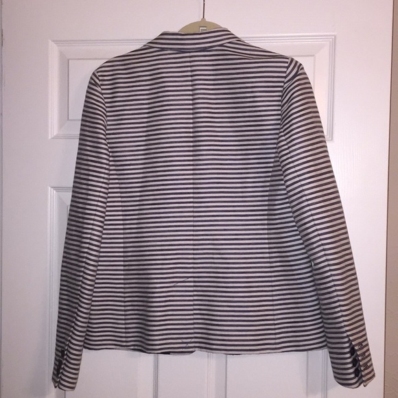 Madewell Navy & White Striped Blazer - Picture 2 of 2